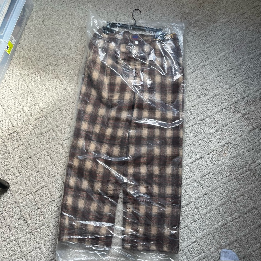 Heaven by Marc Jacobs Heavyweight Plaid Brown and Tan Pants